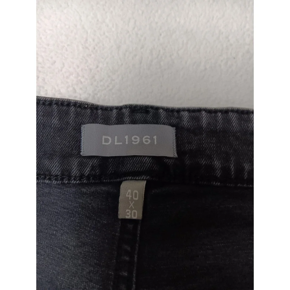 DL1961 Jeans Mens 40x30 Charcoal Slim Straight Stretch Denim Dark Wash